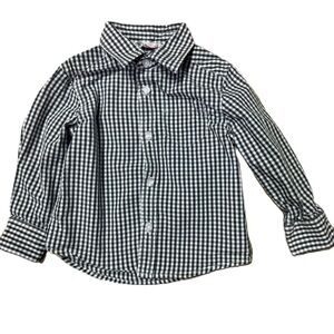 _Boys' Long Sleeve Button-Down - Size 12-18 months - Black and White Checkered_